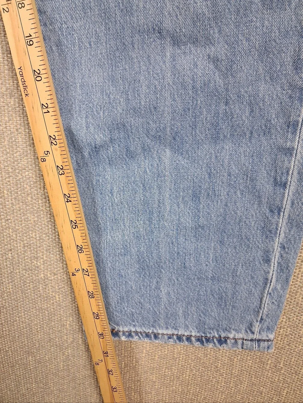 Levi's Low Pro Straight Leg Light Wash Mid Rise Denim Jeans Casual Blue Size 28
